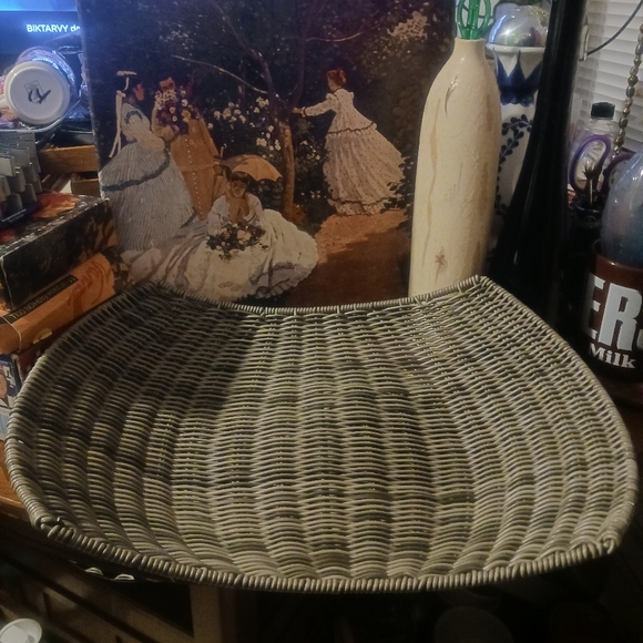 β€Pier 1 Huge Chef Wicker Serving Tray 20"Γ14"Γ5",Table Fruit Center Piece.π₯° - Picture 2 of 16